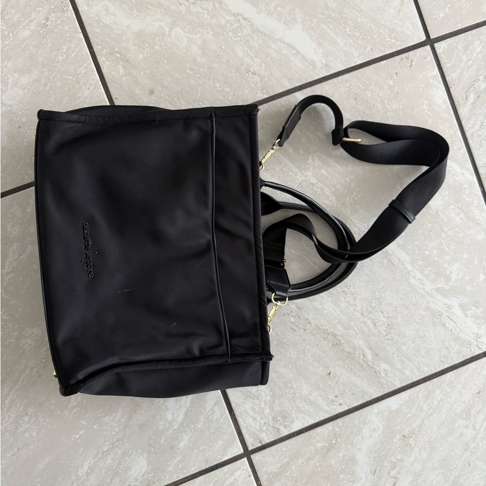Black Shoulder Bag with Adjustable Strap